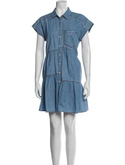 Pre-owned Veronica Beard Mini Dress In Blue