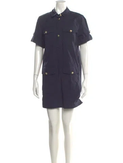 Pre-owned Veronica Beard Mini Dress In Blue