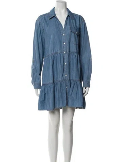 Pre-owned Veronica Beard Mini Dress In Blue