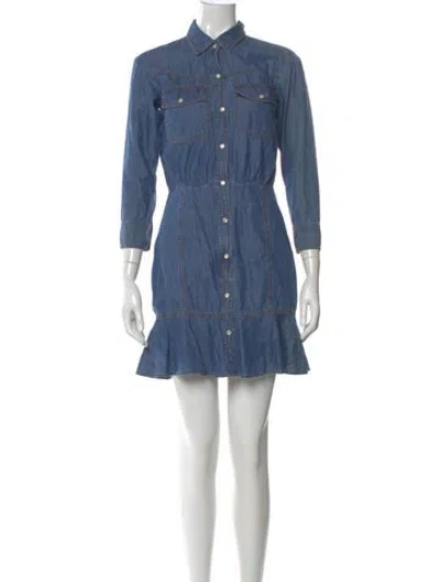 Pre-owned Veronica Beard Mini Dress In Blue