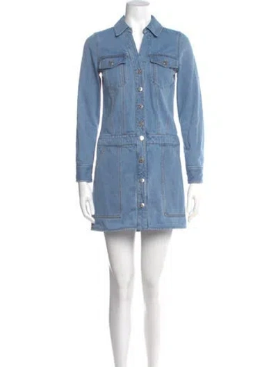 Pre-owned Veronica Beard Mini Dress In Blue