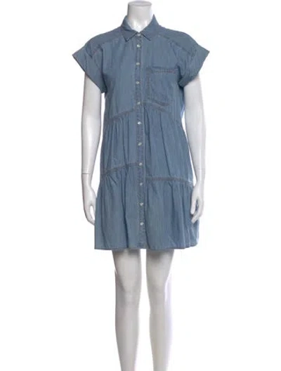 Pre-owned Veronica Beard Mini Dress In Blue