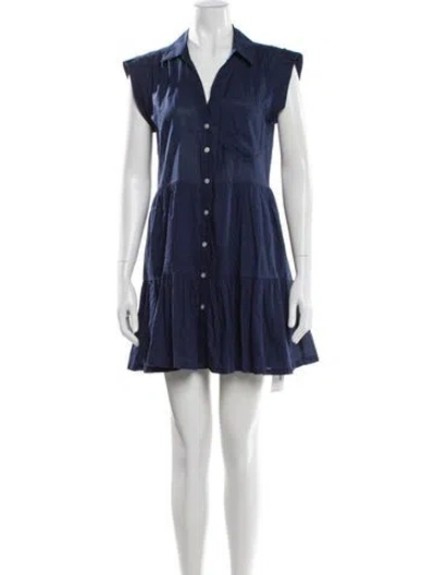 Pre-owned Veronica Beard Mini Dress In Blue