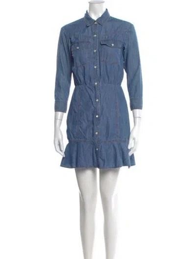 Pre-owned Veronica Beard Mini Dress In Blue