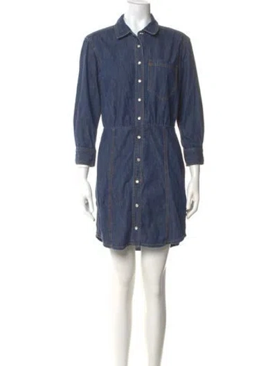 Pre-owned Veronica Beard Mini Dress In Blue