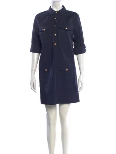 Pre-owned Veronica Beard Mini Dress In Blue