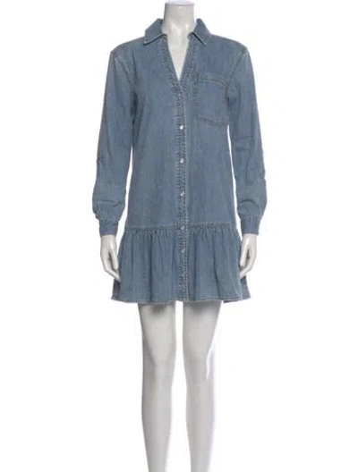 Pre-owned Veronica Beard Mini Dress In Blue