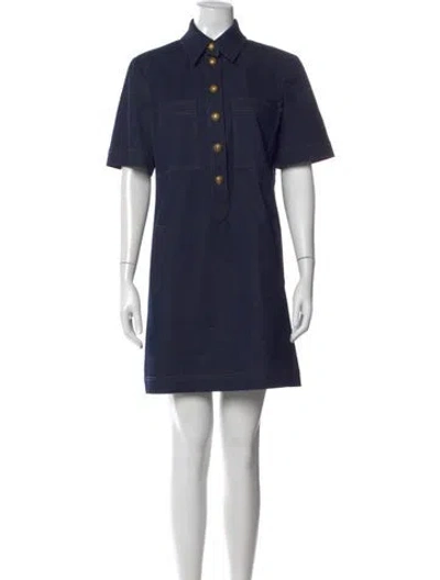 Pre-owned Veronica Beard Mini Dress In Blue