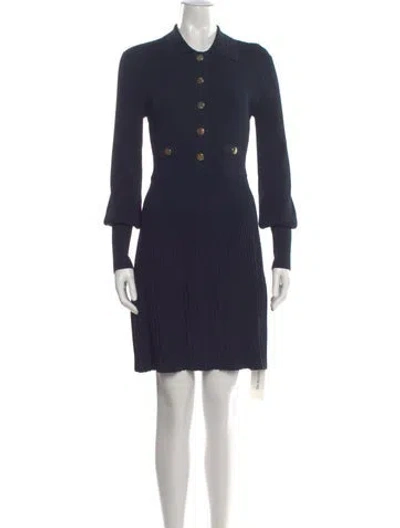 Pre-owned Veronica Beard Mini Dress In Blue