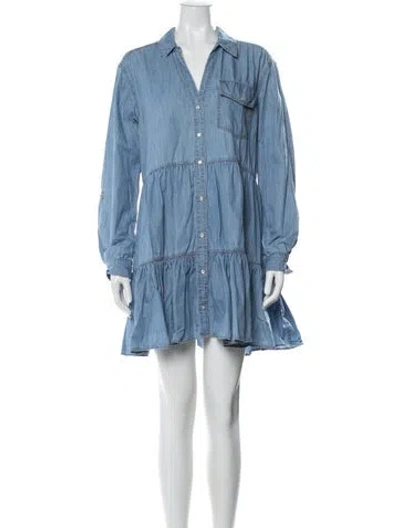 Pre-owned Veronica Beard Mini Dress In Blue