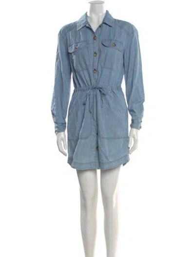 Pre-owned Veronica Beard Mini Dress In Blue