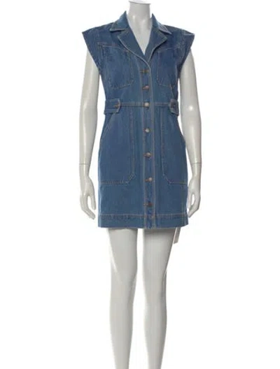 Pre-owned Veronica Beard Mini Dress In Blue