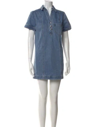 Pre-owned Veronica Beard Mini Dress In Blue