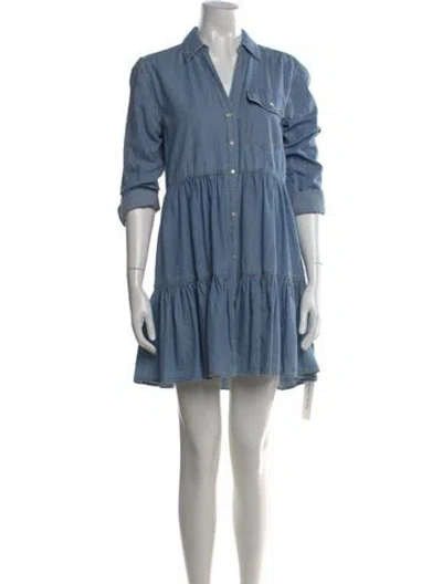 Pre-owned Veronica Beard Mini Dress In Blue