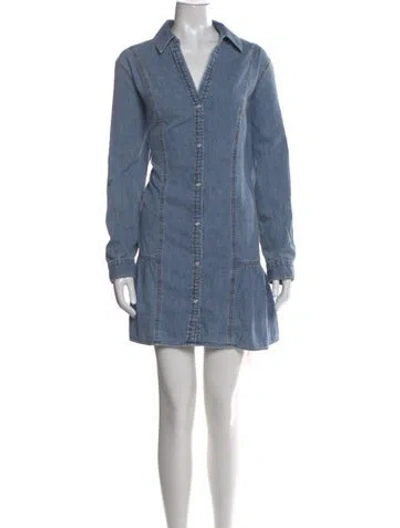 Pre-owned Veronica Beard Mini Dress In Blue