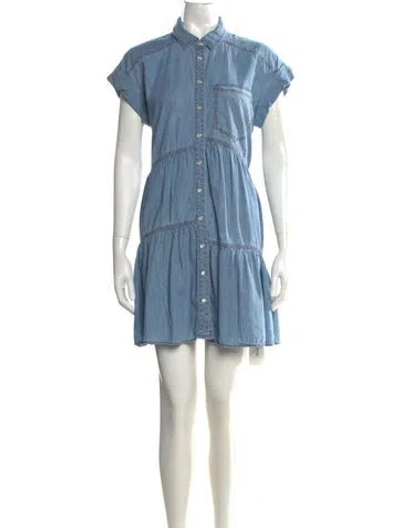 Pre-owned Veronica Beard Mini Dress In Blue