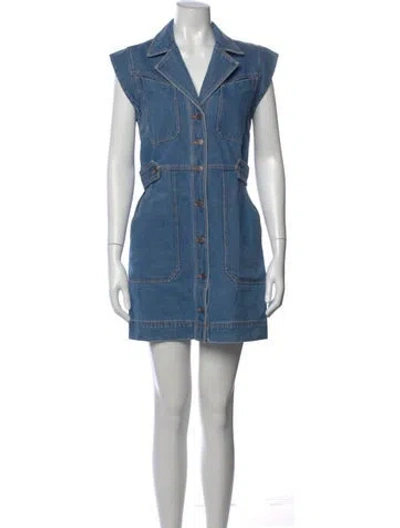 Pre-owned Veronica Beard Mini Dress In Blue
