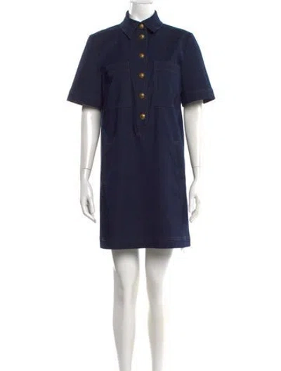 Pre-owned Veronica Beard Mini Dress In Blue