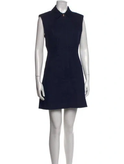 Pre-owned Veronica Beard Mini Dress In Blue