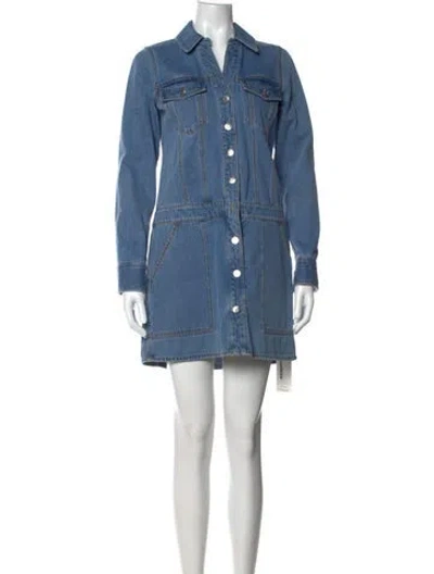 Pre-owned Veronica Beard Mini Dress In Blue