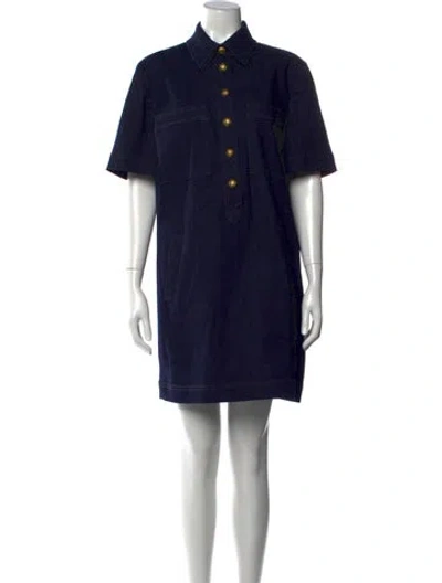 Pre-owned Veronica Beard Mini Dress In Blue