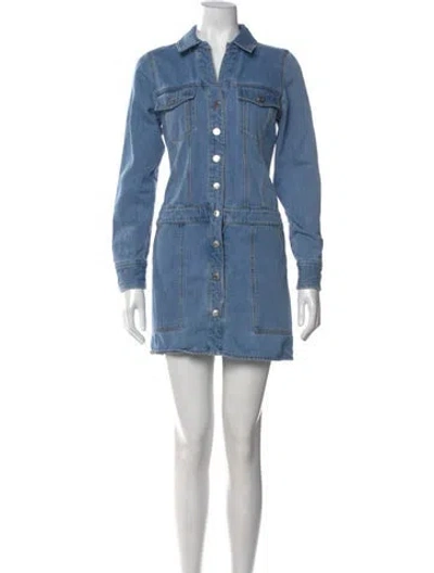 Pre-owned Veronica Beard Mini Dress In Blue