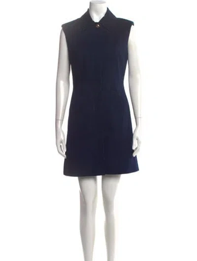 Pre-owned Veronica Beard Mini Dress In Blue