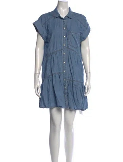 Pre-owned Veronica Beard Mini Dress In Blue