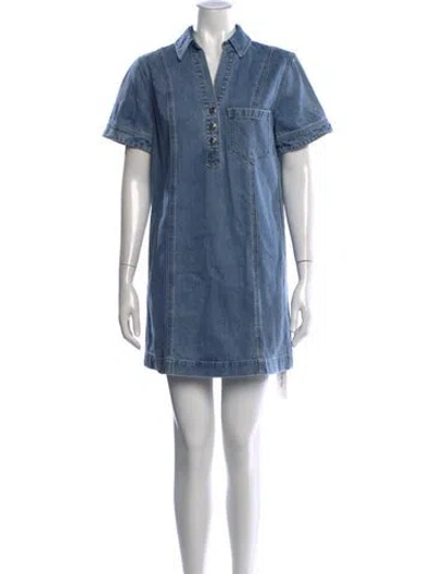 Pre-owned Veronica Beard Mini Dress In Blue