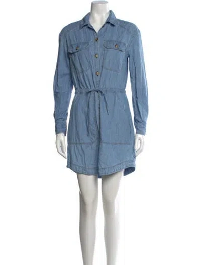 Pre-owned Veronica Beard Mini Dress In Blue
