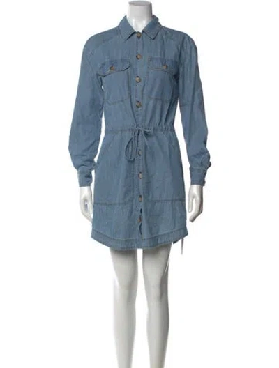 Pre-owned Veronica Beard Mini Dress In Blue