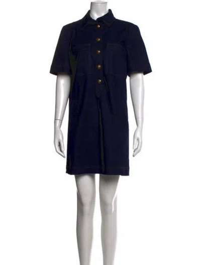 Pre-owned Veronica Beard Mini Dress In Blue