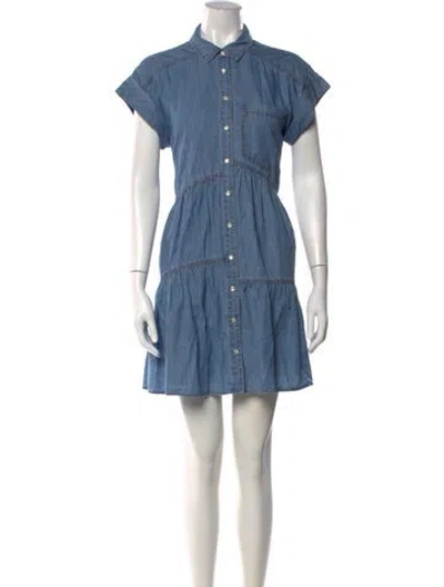Pre-owned Veronica Beard Mini Dress In Blue