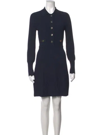Pre-owned Veronica Beard Mini Dress In Blue