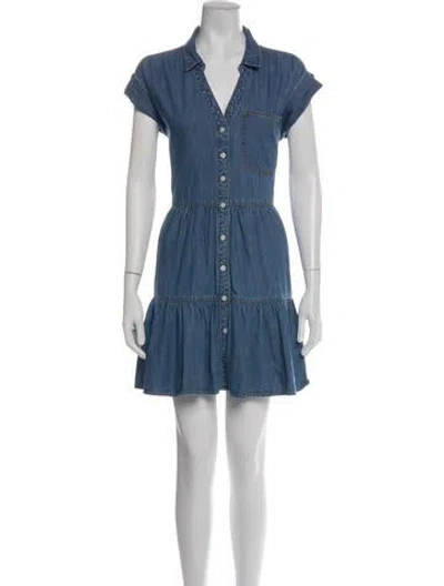 Pre-owned Veronica Beard Mini Dress In Blue