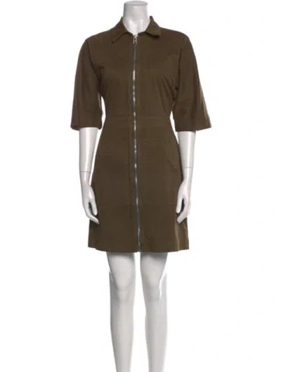 Pre-owned Veronica Beard Mini Dress In Green