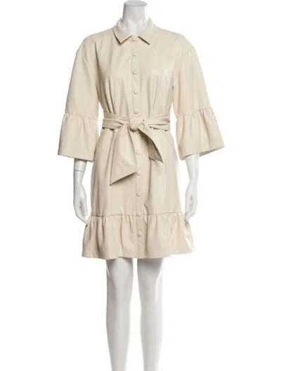 Pre-owned Veronica Beard Mini Dress In Neutral