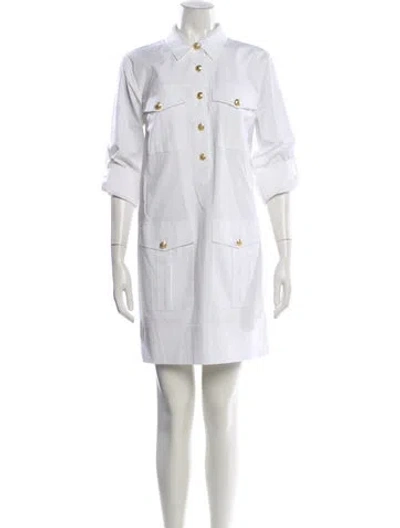 Pre-owned Veronica Beard Mini Dress In Neutral