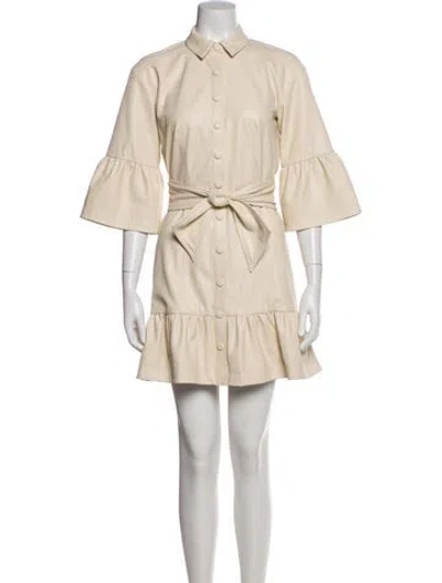 Pre-owned Veronica Beard Mini Dress In Neutral
