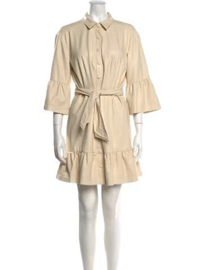 Pre-owned Veronica Beard Mini Dress In Neutral