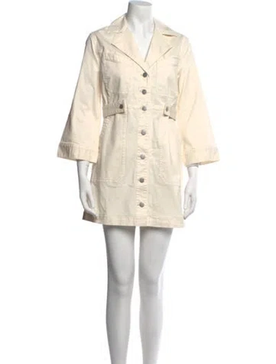Pre-owned Veronica Beard Mini Dress In Neutral