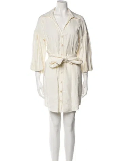 Pre-owned Veronica Beard Mini Dress In Neutral
