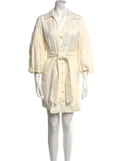 Pre-owned Veronica Beard Mini Dress In Neutral