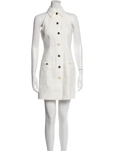 Pre-owned Veronica Beard Mini Dress In Neutral