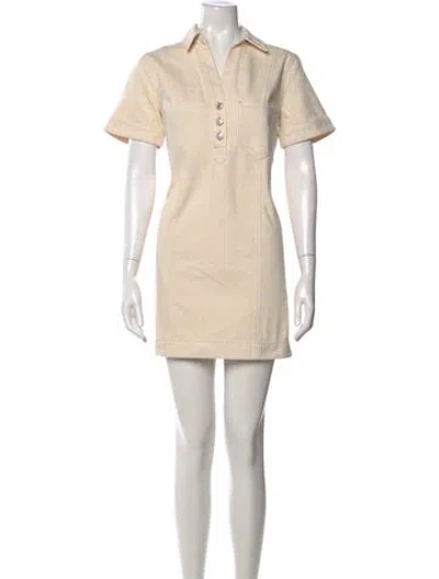 Pre-owned Veronica Beard Mini Dress In Neutral