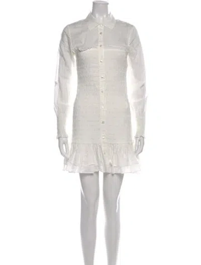 Pre-owned Veronica Beard Mini Dress In Neutral