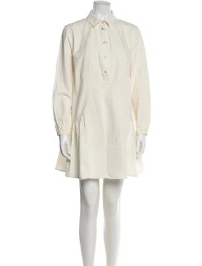 Pre-owned Veronica Beard Mini Dress In Neutral