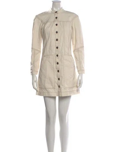 Pre-owned Veronica Beard Mini Dress In Neutral