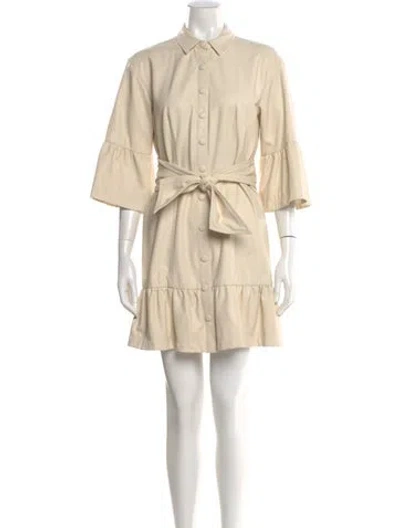 Pre-owned Veronica Beard Mini Dress In Neutral