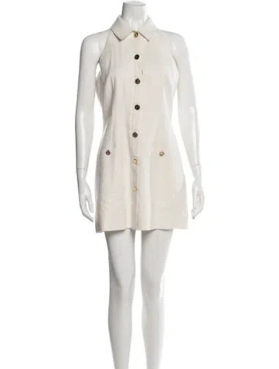 Pre-owned Veronica Beard Mini Dress In Neutral